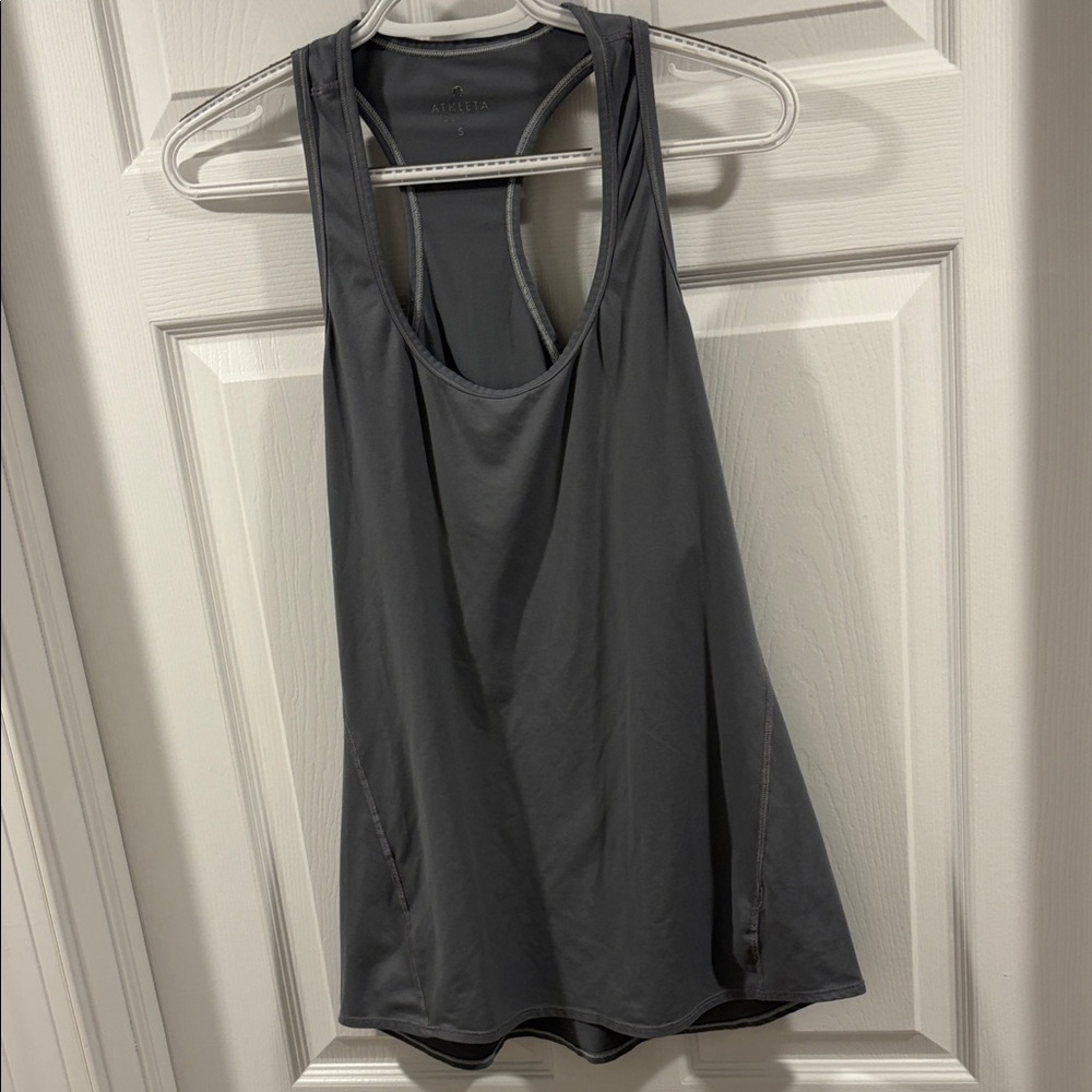 Athleta Charcoal Racerback Tank Top